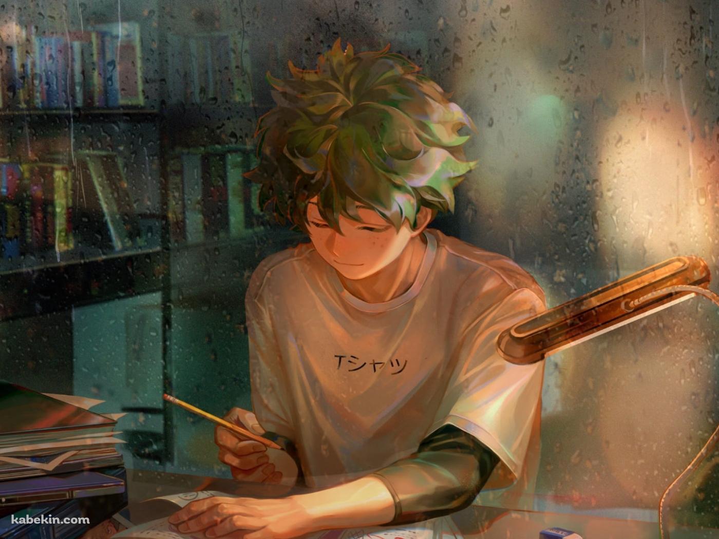 僕のヒーローアカデミア / ヒロアカ / 宿題をする緑谷出久の壁紙(1400px x 1050px) 高画質 PC・デスクトップ用