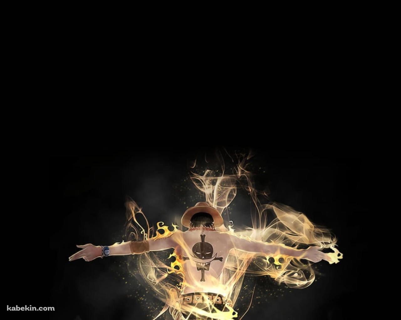 ポートガス・Ｄ・エース / 二番隊隊長 / 黒の壁紙(1280px x 1024px) 高画質 PC・デスクトップ用