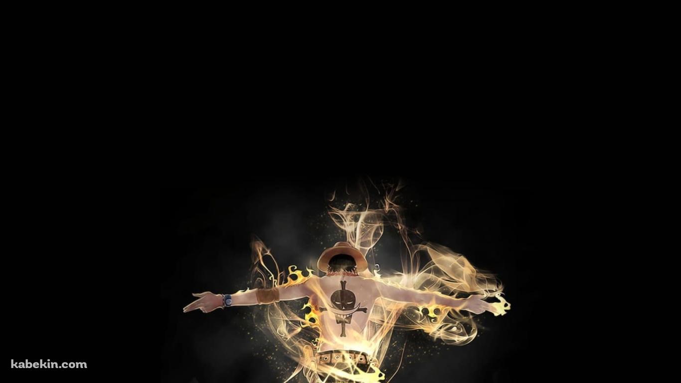 ポートガス・Ｄ・エース / 二番隊隊長 / 黒の壁紙(1366px x 768px) 高画質 PC・デスクトップ用