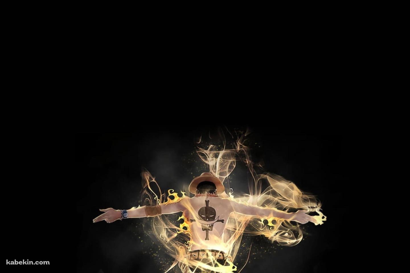 ポートガス・Ｄ・エース / 二番隊隊長 / 黒の壁紙(1440px x 960px) 高画質 PC・デスクトップ用