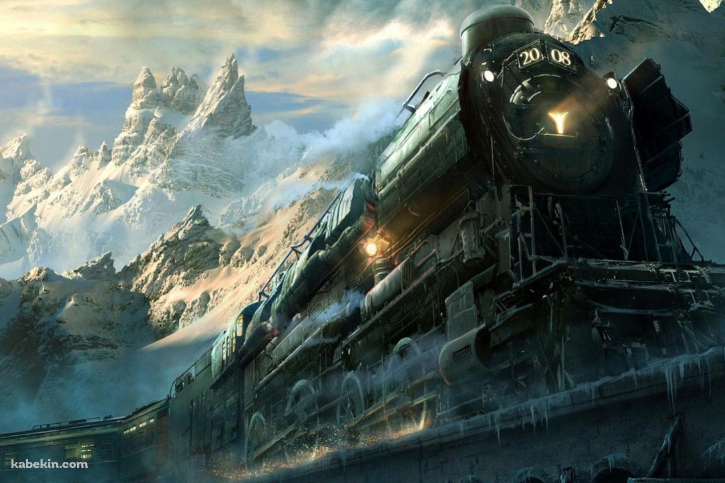 雪山と汽車 2008の壁紙(1440px x 960px) 高画質 PC・デスクトップ用
