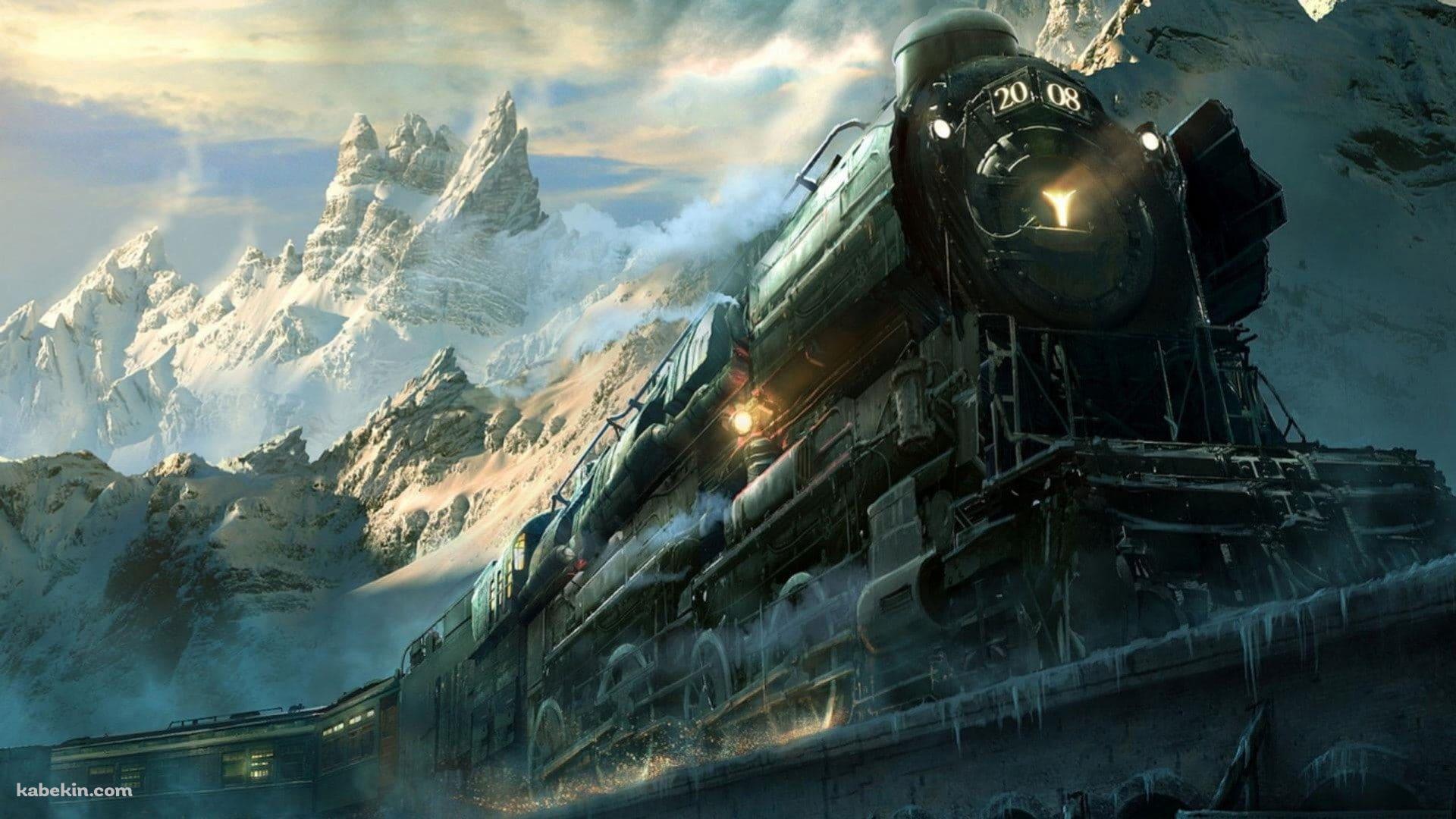 雪山と汽車 2008の壁紙(1920px x 1080px) 高画質 PC・デスクトップ用