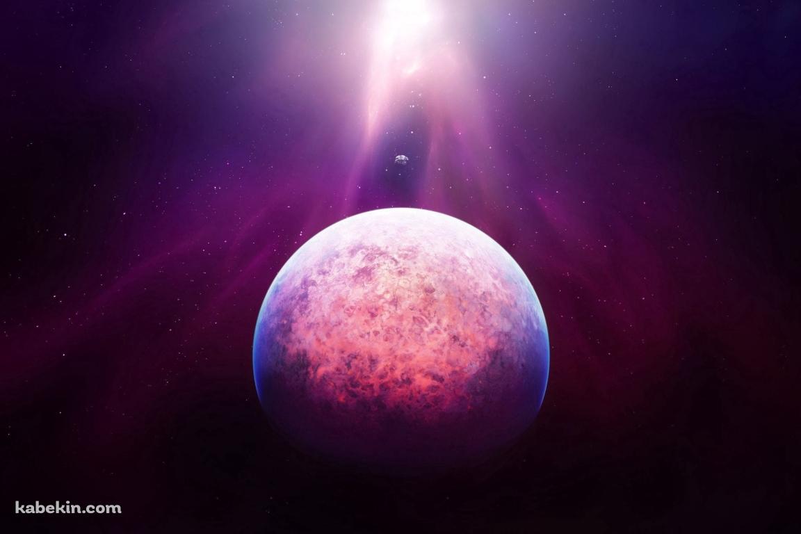 紫 / 2つの惑星 / 大小の壁紙(1152px x 768px) 高画質 PC・デスクトップ用