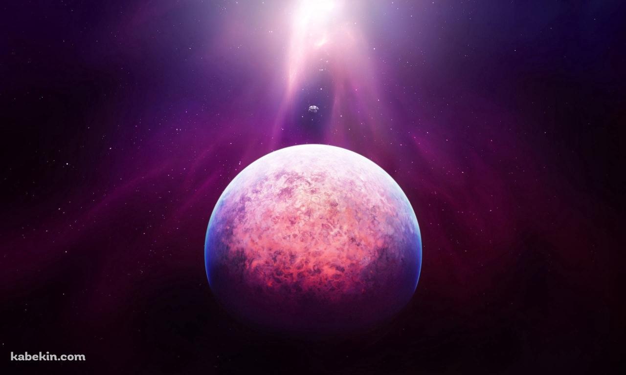 紫 / 2つの惑星 / 大小の壁紙(1280px x 768px) 高画質 PC・デスクトップ用