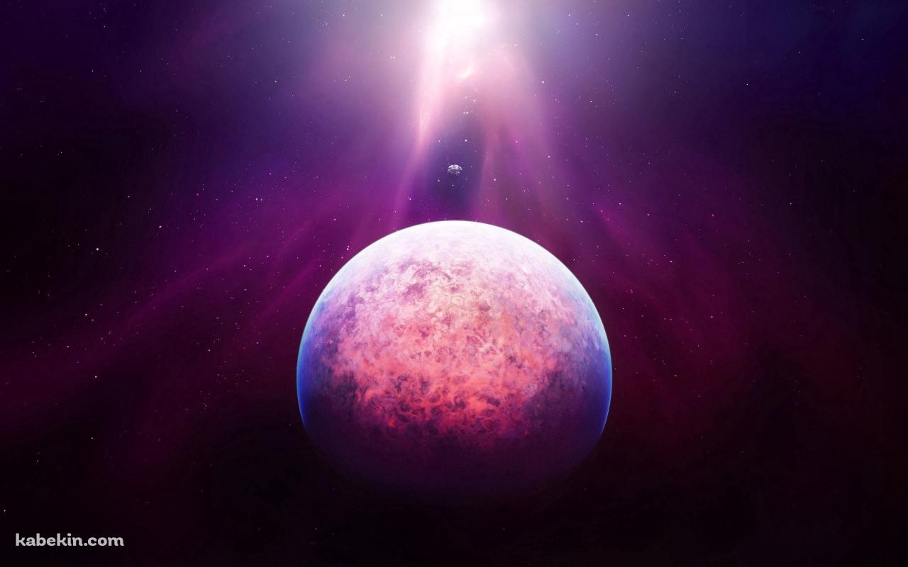 紫 / 2つの惑星 / 大小の壁紙(1280px x 800px) 高画質 PC・デスクトップ用