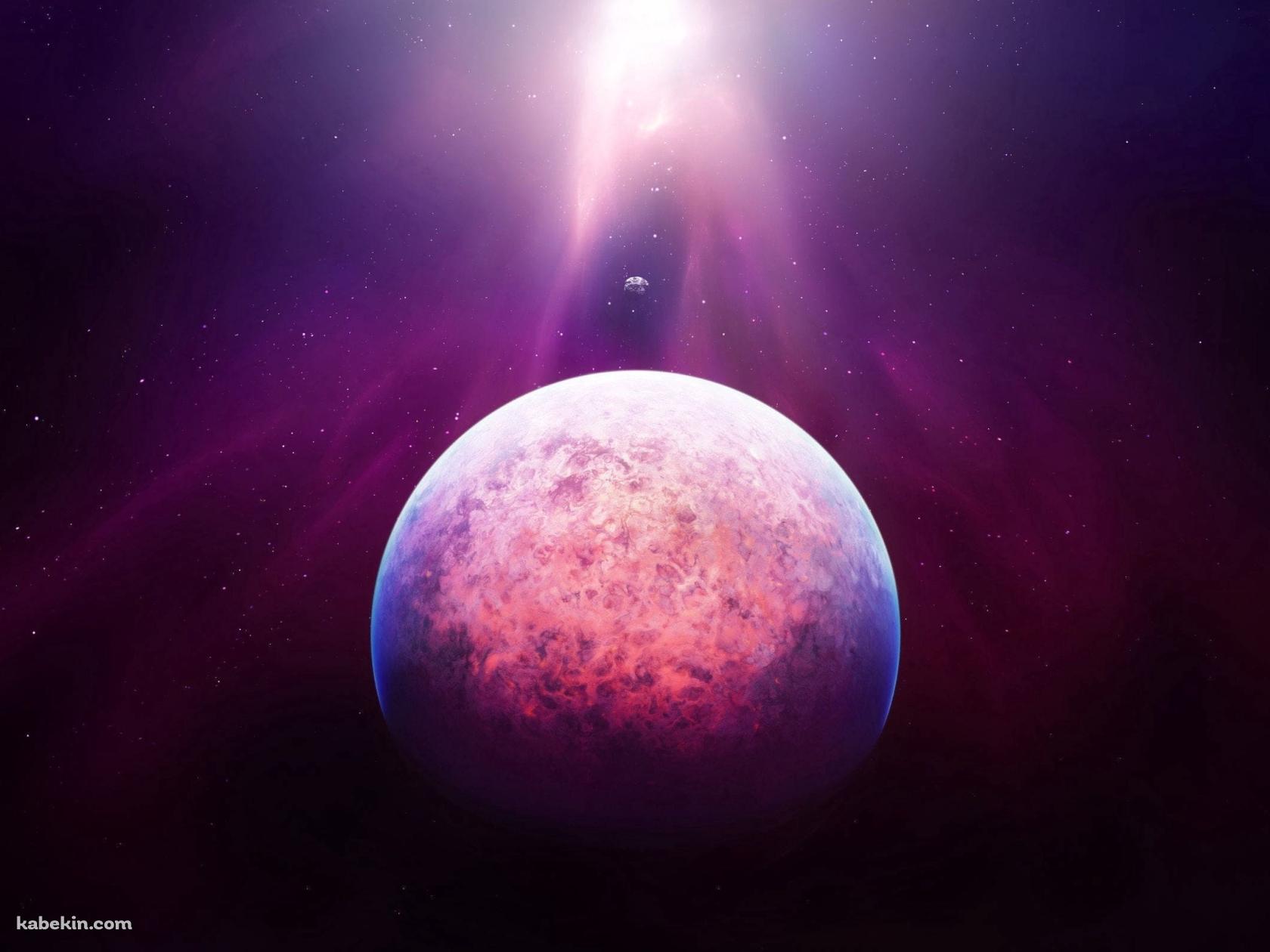 紫 / 2つの惑星 / 大小の壁紙(1680px x 1260px) 高画質 PC・デスクトップ用