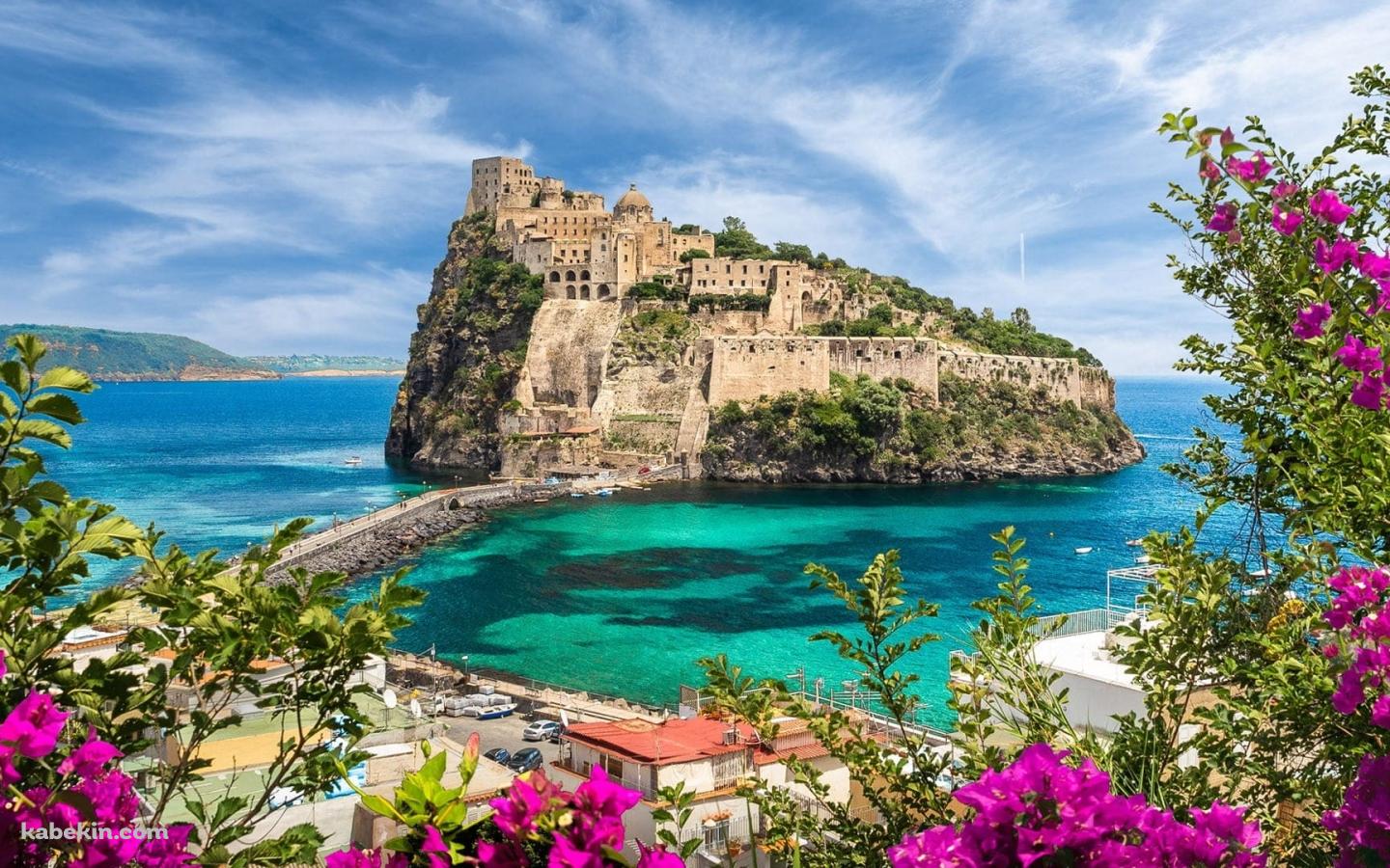 イスキアのアラゴン城 / イタリアの壁紙(1440px x 900px) 高画質 PC・デスクトップ用