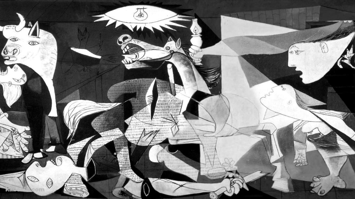 ゲルニカ / パブロ・ピカソ / スペインの画家の壁紙(1391px x 783px) 高画質 PC・デスクトップ用