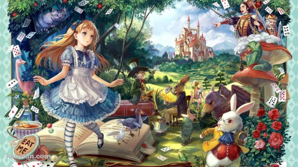 かわいい不思議の国のアリス / Alice In Wonderlandの壁紙(1024px x 576px) 高画質 PC・デスクトップ用