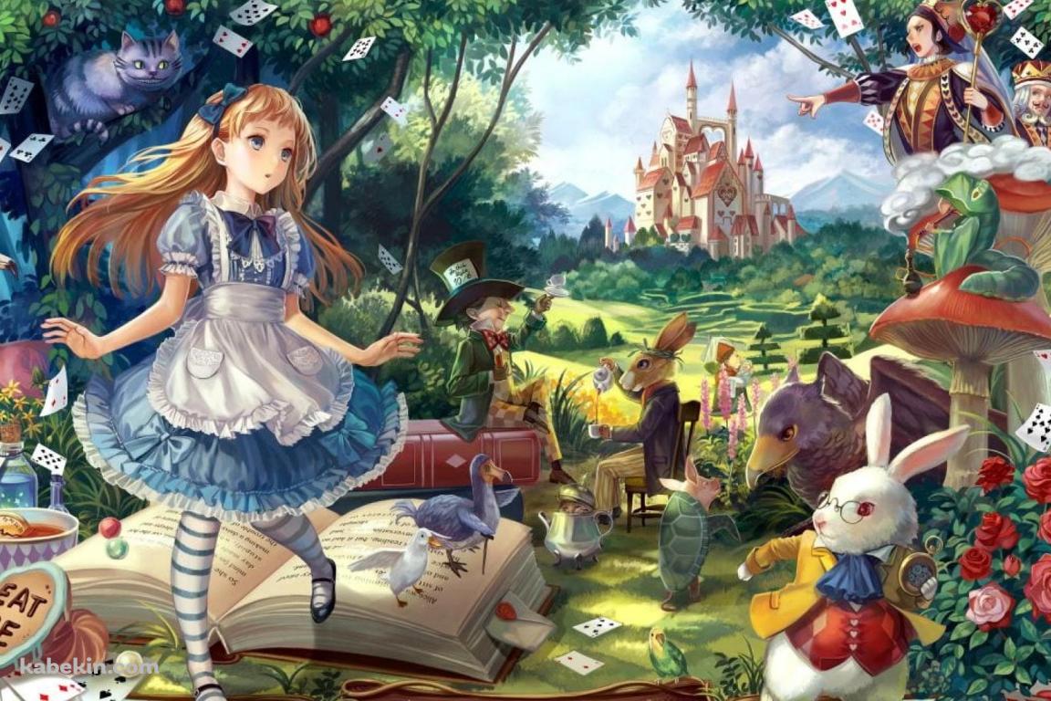 かわいい不思議の国のアリス / Alice In Wonderlandの壁紙(1152px x 768px) 高画質 PC・デスクトップ用
