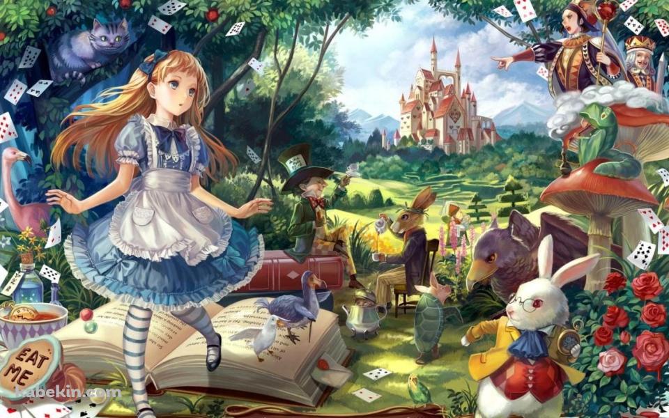 かわいい不思議の国のアリス / Alice In Wonderlandの壁紙(960px x 600px) 高画質 PC・デスクトップ用