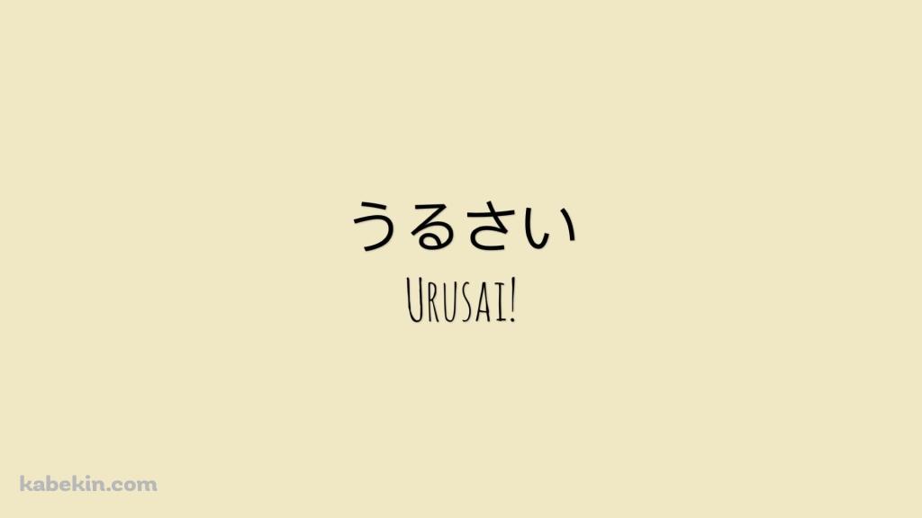 うるさい / URUSAIの壁紙(1024px x 576px) 高画質 PC・デスクトップ用