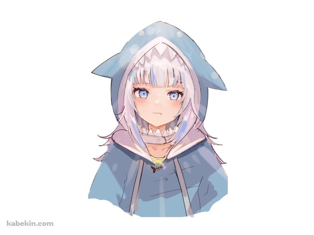 Gawr Gura がうる・ぐら / 水彩 / かわいい / ホロライブの壁紙(1024px x 768px) 高画質 PC・デスクトップ用