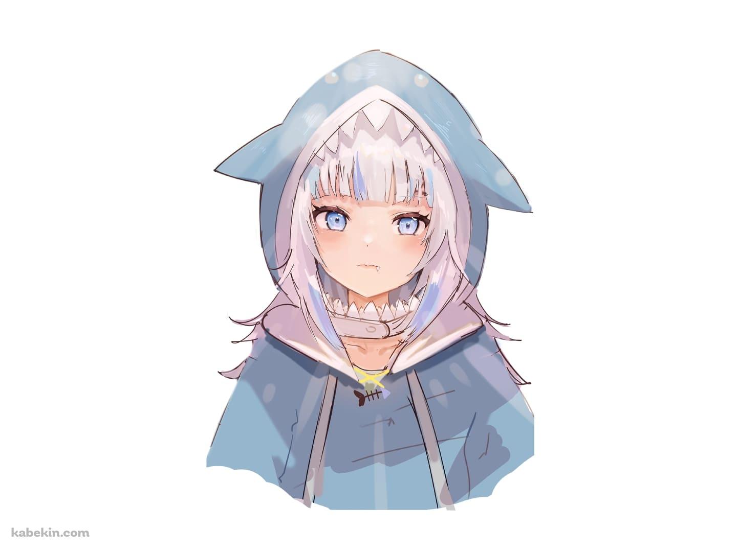 Gawr Gura がうる・ぐら / 水彩 / かわいい / ホロライブの壁紙(1440px x 1080px) 高画質 PC・デスクトップ用