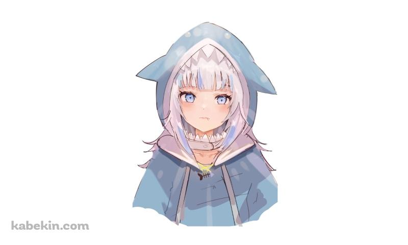 Gawr Gura がうる・ぐら / 水彩 / かわいい / ホロライブの壁紙(800px x 480px) 高画質 PC・デスクトップ用