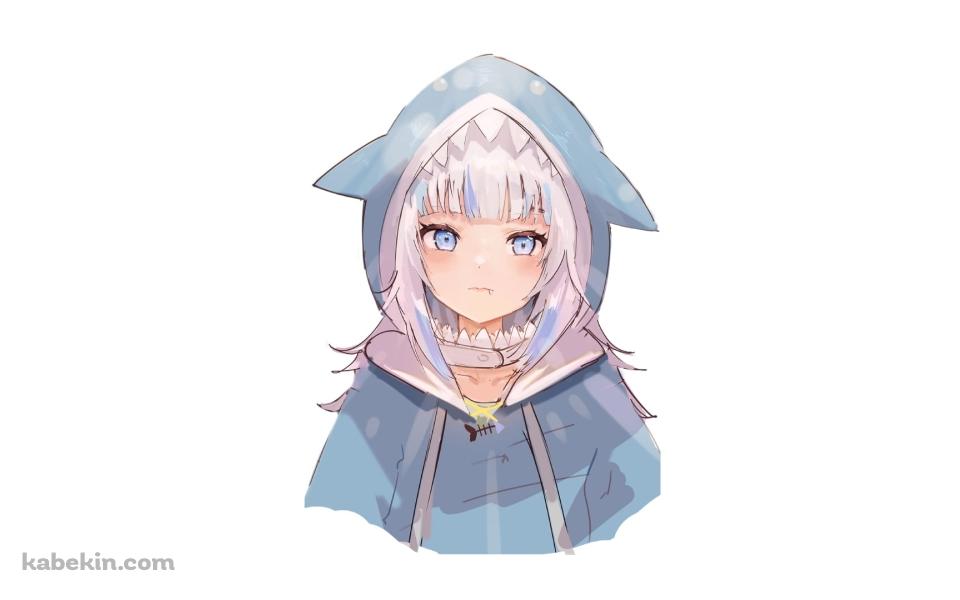 Gawr Gura がうる・ぐら / 水彩 / かわいい / ホロライブの壁紙(960px x 600px) 高画質 PC・デスクトップ用