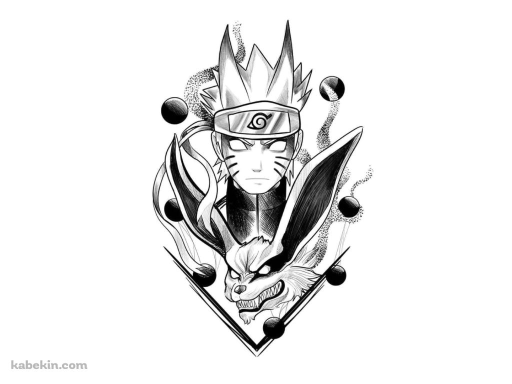 ナルト / NARUTO / 尾獣 / ラフスケッチの壁紙(1024px x 768px) 高画質 PC・デスクトップ用