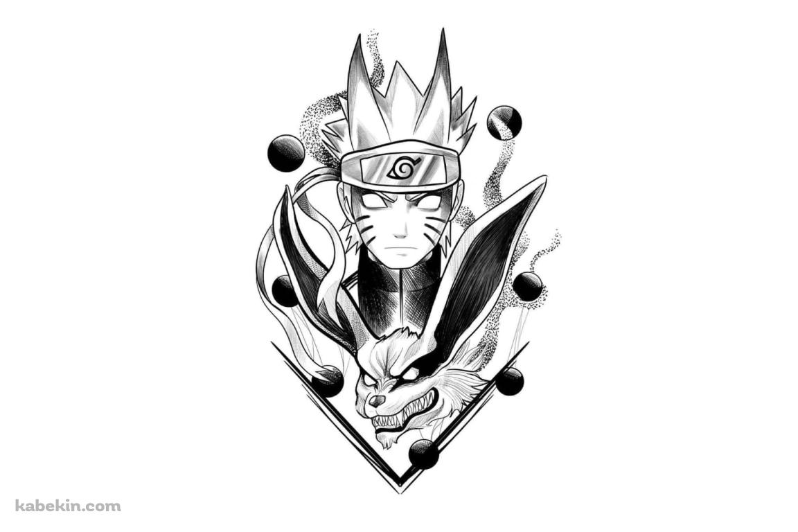 ナルト / NARUTO / 尾獣 / ラフスケッチの壁紙(1152px x 768px) 高画質 PC・デスクトップ用
