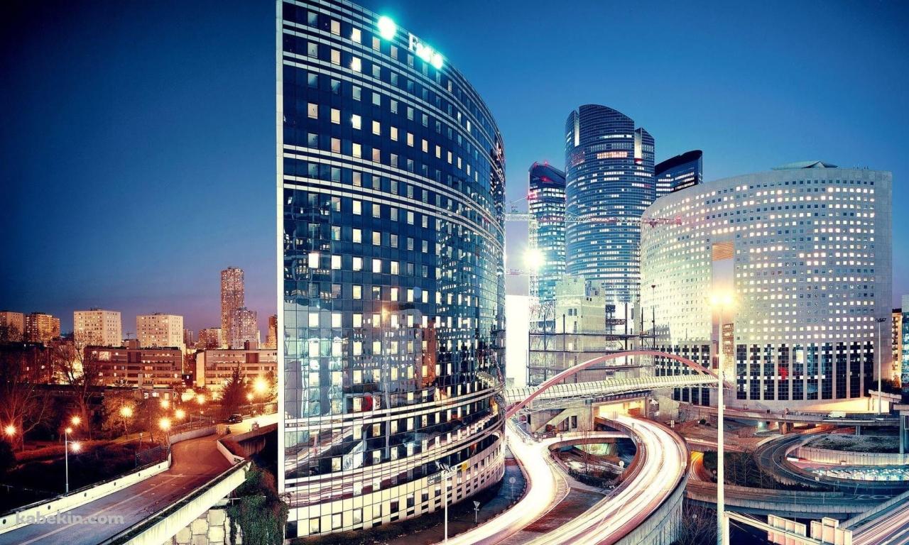 フランス パリの近代的な都市の壁紙(1280px x 768px) 高画質 PC・デスクトップ用