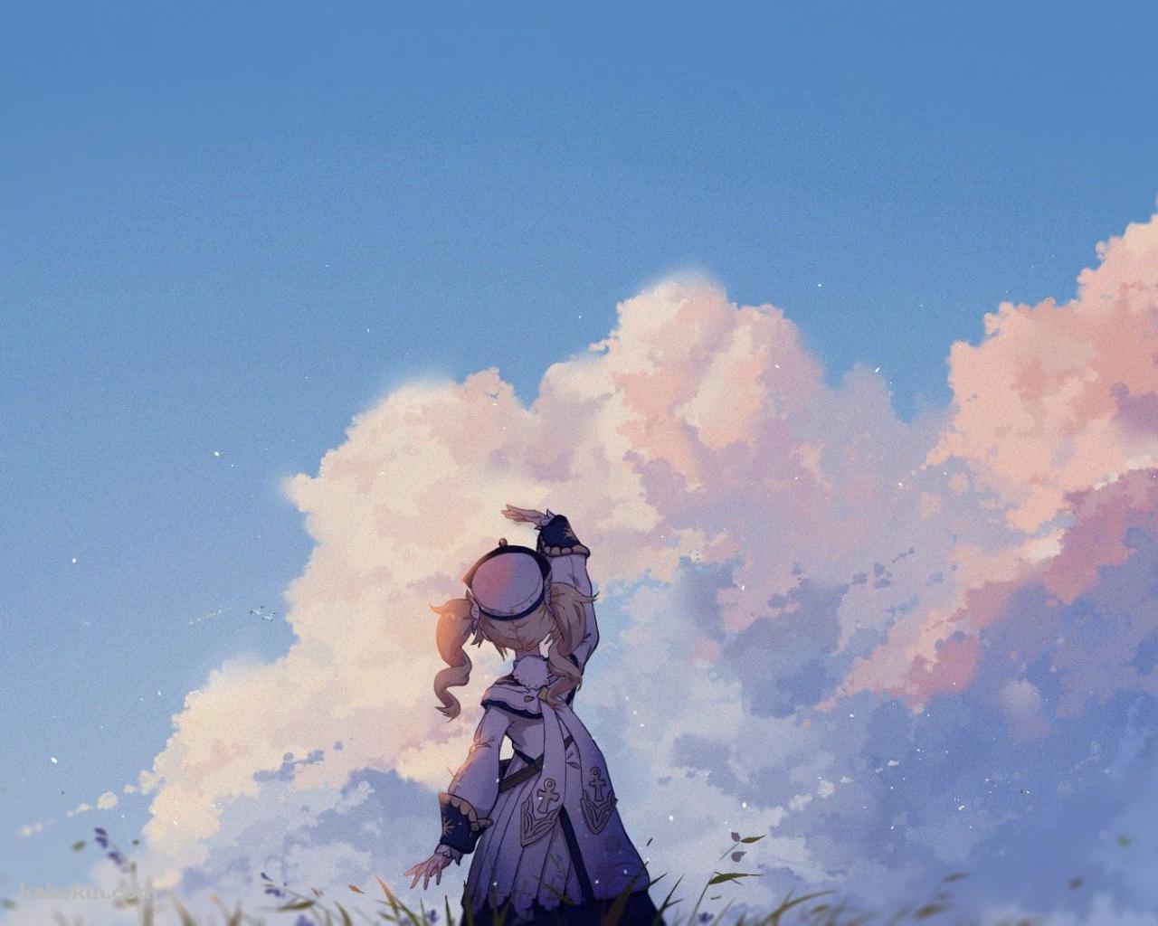 原神 / 空に手を伸ばすバーバラの壁紙(1280px x 1024px) 高画質 PC・デスクトップ用