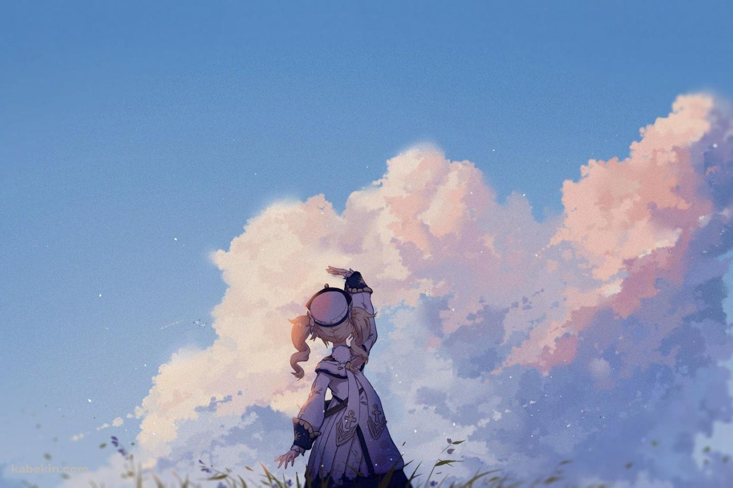 原神 / 空に手を伸ばすバーバラの壁紙(1440px x 960px) 高画質 PC・デスクトップ用