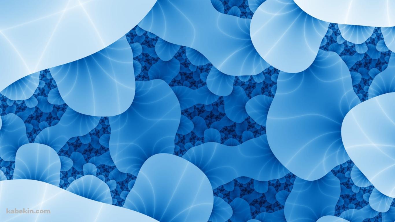 青いバクテリア / アメーバの壁紙(1366px x 768px) 高画質 PC・デスクトップ用