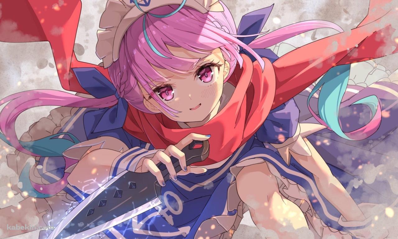 かわいい湊あくあ / APEX / クナイ / バーチャルYouTuber / ホロライブの壁紙(1280px x 768px) 高画質 PC・デスクトップ用