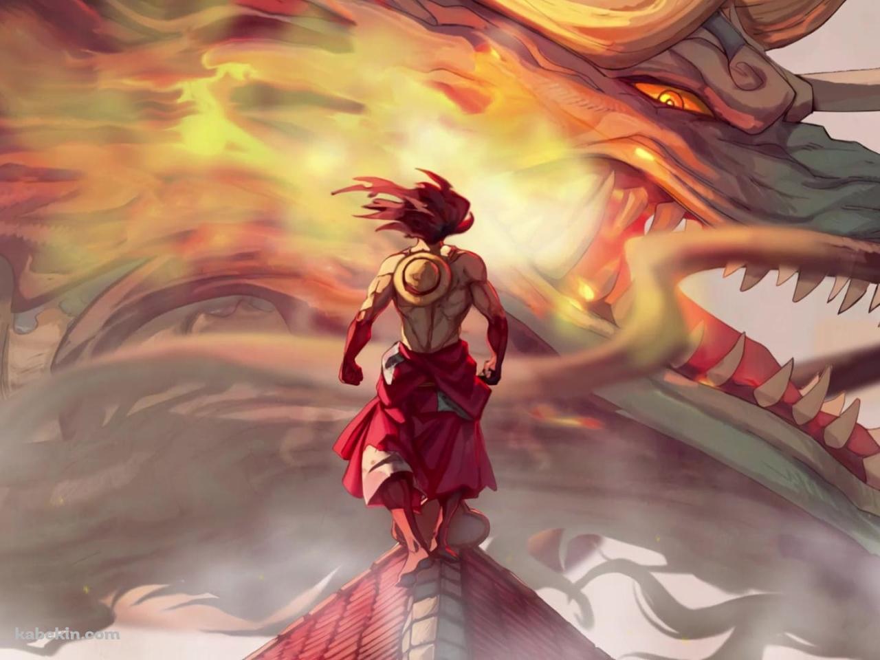 ONE PIECE ルフィ VS カイドウの壁紙(1280px x 960px) 高画質 PC・デスクトップ用