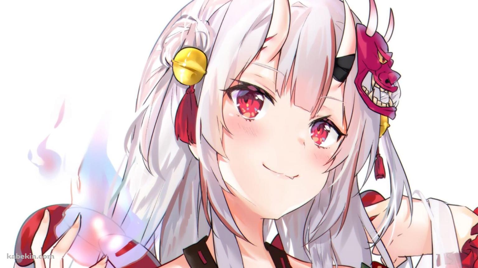 かわいい百鬼あやめ(なきり あやめ) / バーチャルYouTuber / ホロライブの壁紙(1536px x 864px) 高画質 PC・デスクトップ用