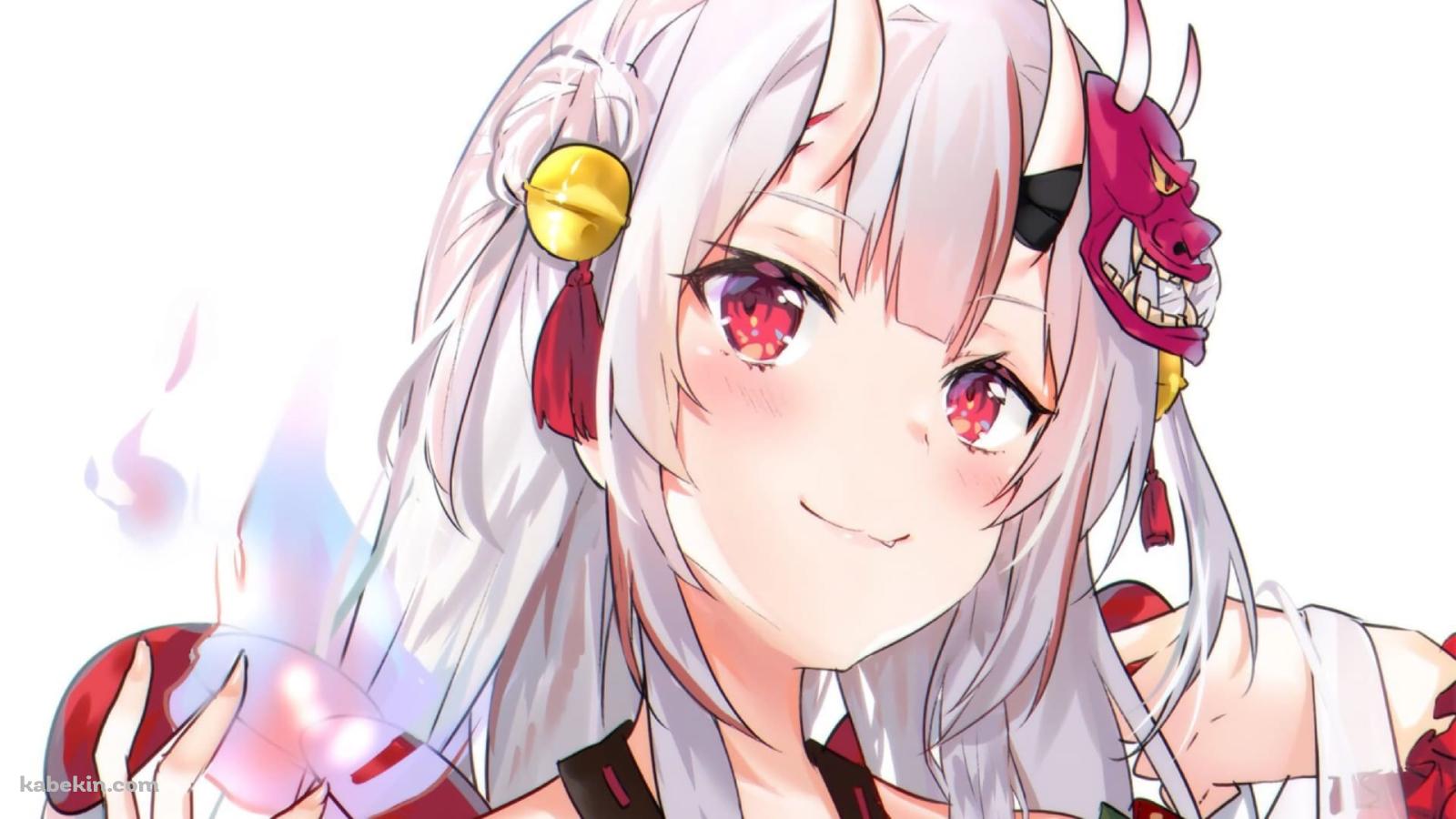 かわいい百鬼あやめ(なきり あやめ) / バーチャルYouTuber / ホロライブの壁紙(1600px x 900px) 高画質 PC・デスクトップ用
