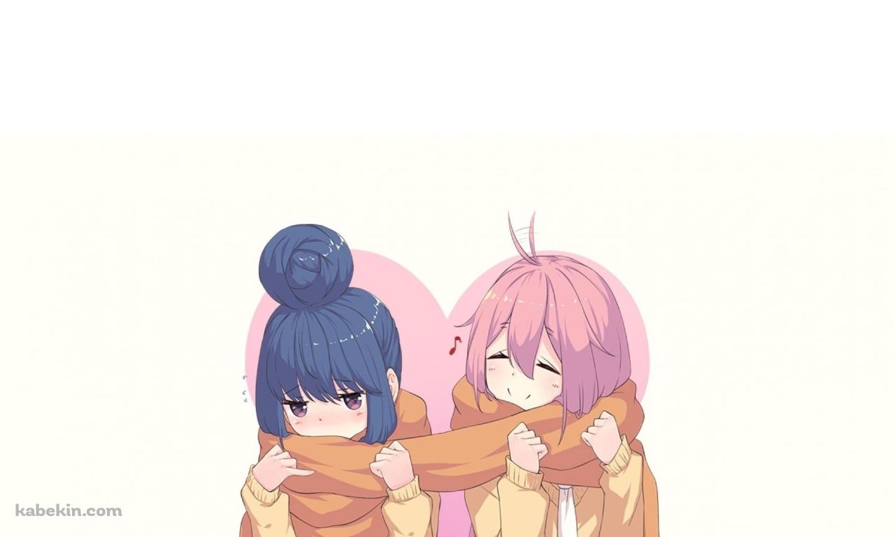 ゆるキャン△ / かわいい / 各務原 なでしこ / 志摩リン / マフラーの壁紙(1280px x 768px) 高画質 PC・デスクトップ用