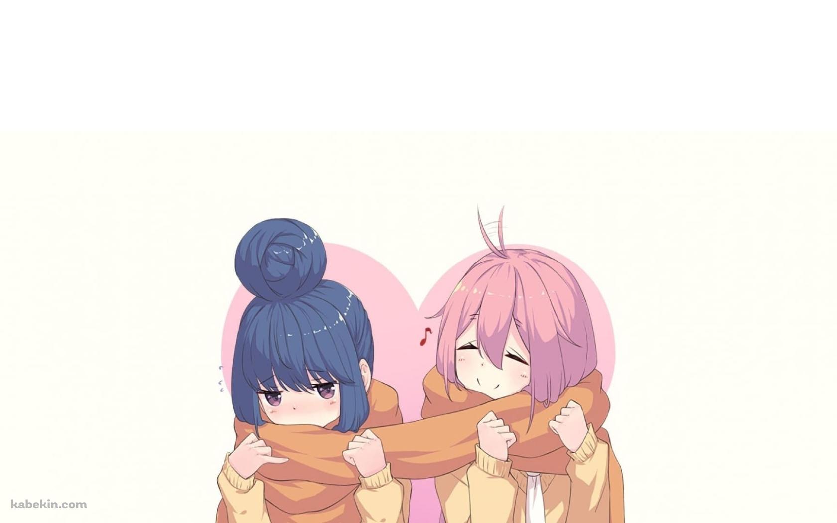 ゆるキャン△ / かわいい / 各務原 なでしこ / 志摩リン / マフラーの壁紙(1680px x 1050px) 高画質 PC・デスクトップ用
