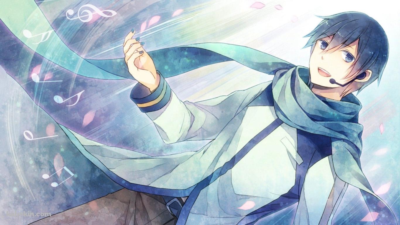 歌うkaito / ボカロの壁紙(1366px x 768px) 高画質 PC・デスクトップ用