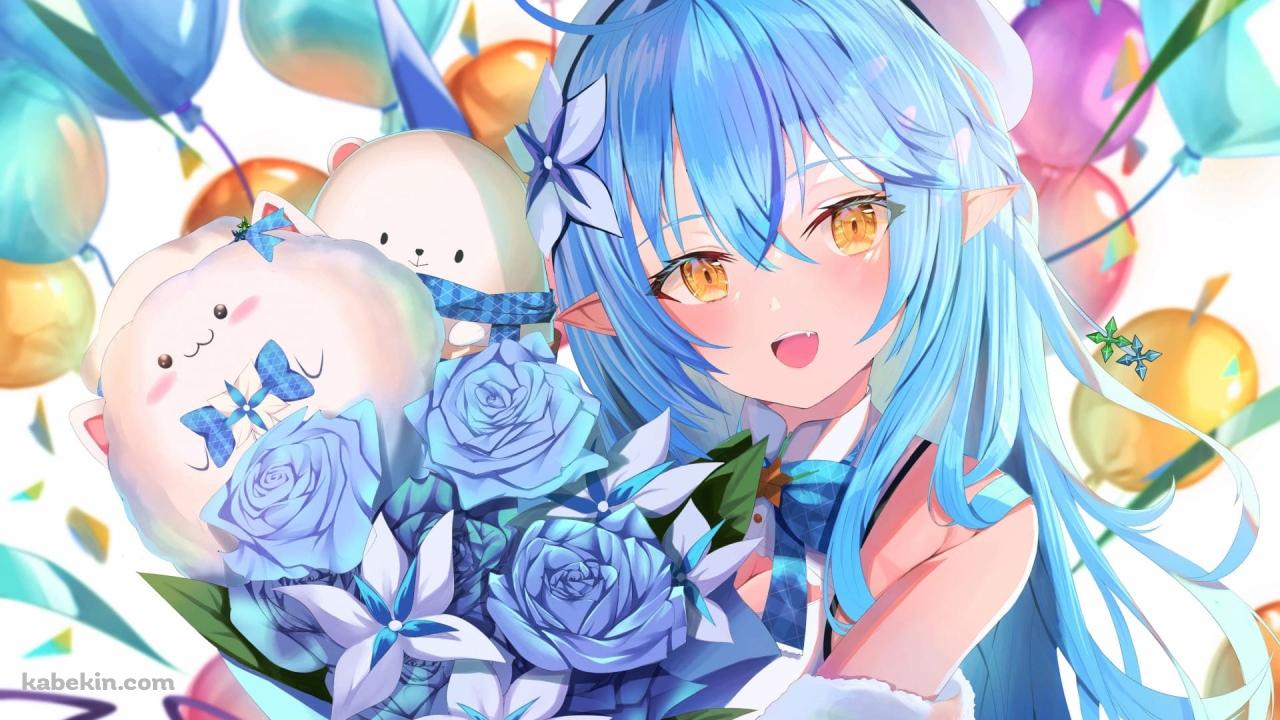 雪花ラミィ / かわいいの壁紙(1280px x 720px) 高画質 PC・デスクトップ用