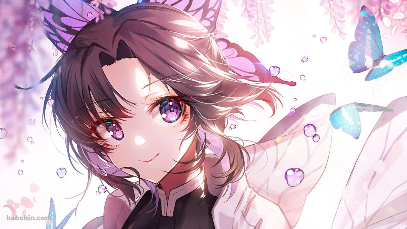 かわいい胡蝶しのぶ / 鬼滅の刃 / ファンアートの壁紙(1366px x 768px) 高画質 PC・デスクトップ用