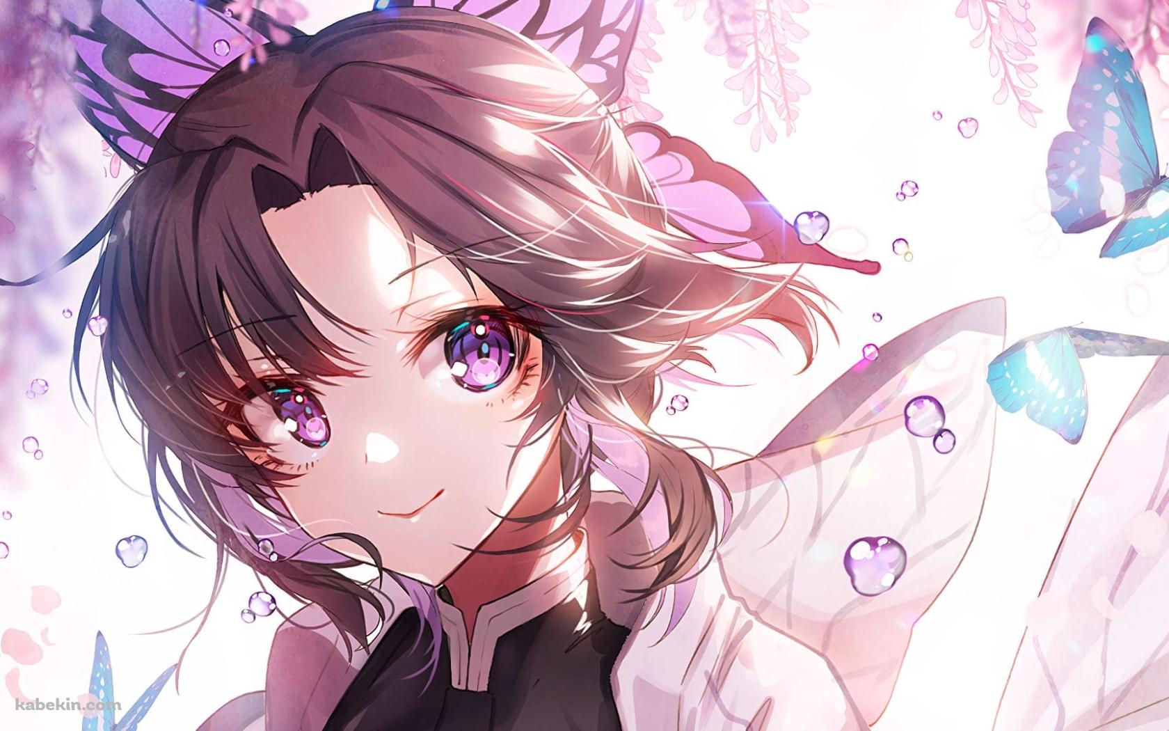 かわいい胡蝶しのぶ / 鬼滅の刃 / ファンアートの壁紙(1680px x 1050px) 高画質 PC・デスクトップ用