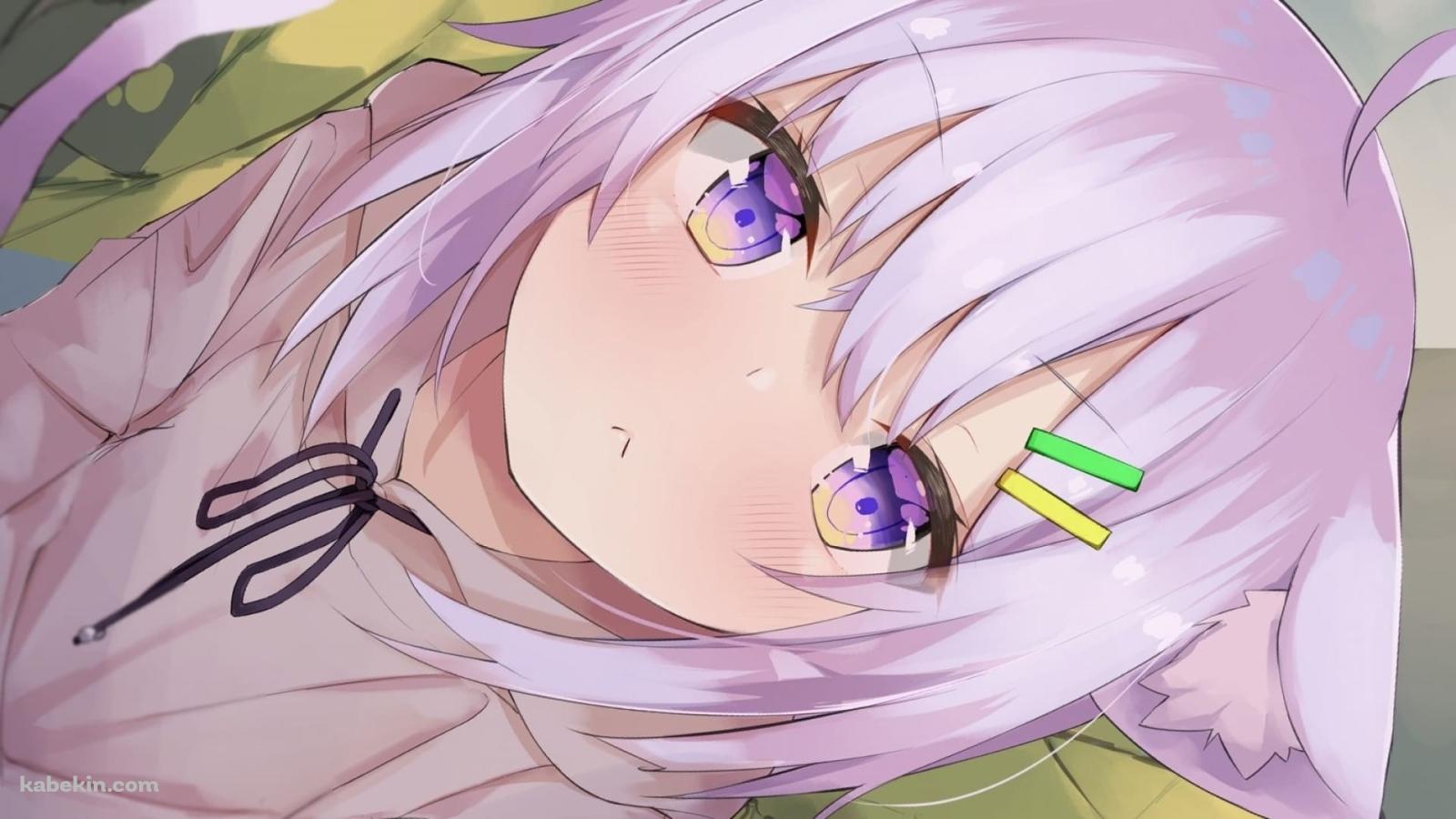 困り顔の猫又おかゆ / Vtuber / バーチャルYouTuber / ホロライブの壁紙(1600px x 900px) 高画質 PC・デスクトップ用