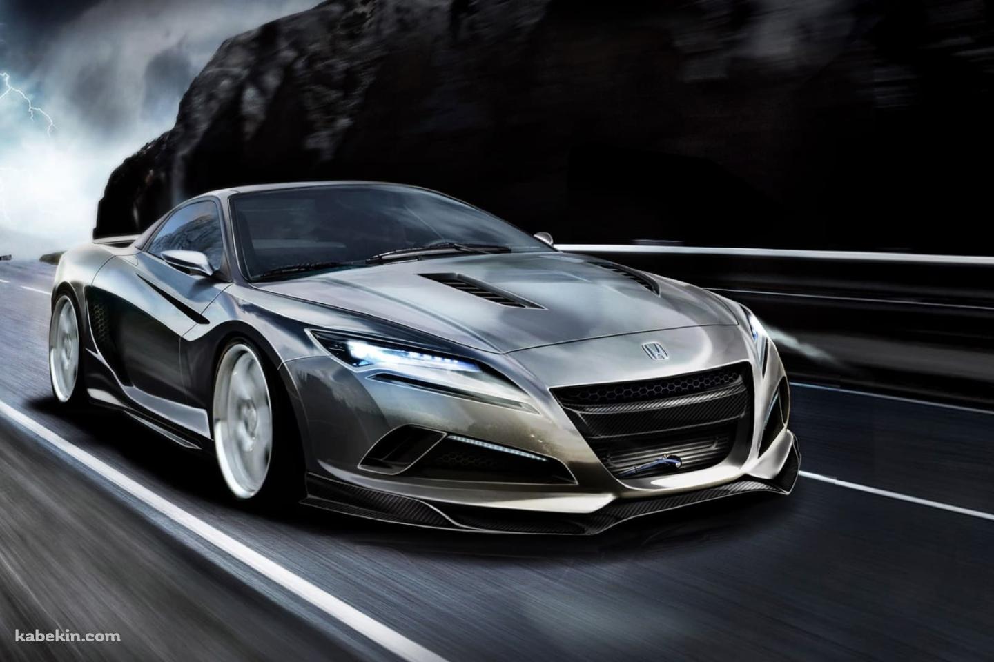 ホンダ / かっこいいシルバーの車の壁紙(1440px x 960px) 高画質 PC・デスクトップ用