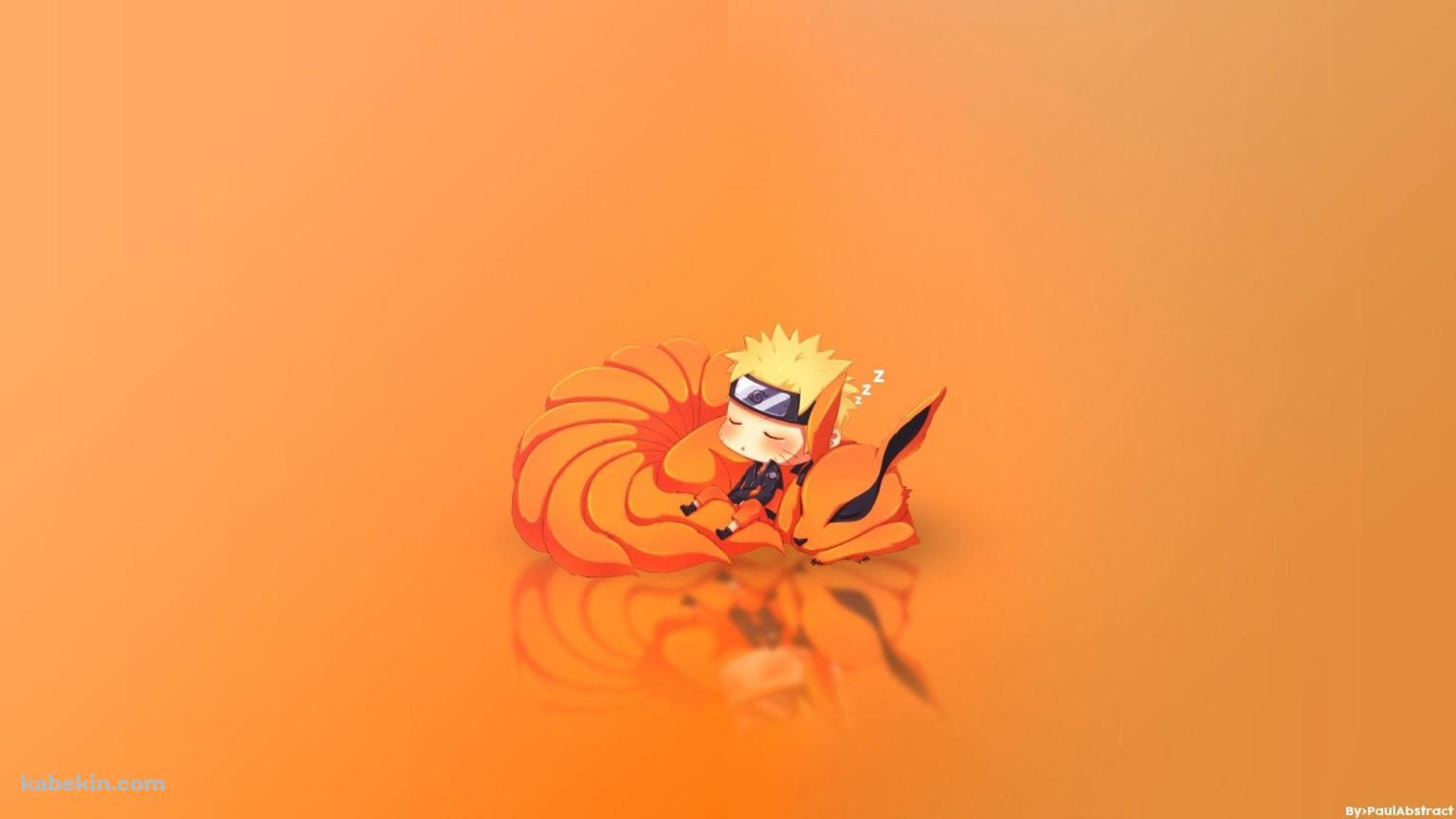 居眠りするナルト / 九尾 / NARUTO / かわいいの壁紙(1536px x 864px) 高画質 PC・デスクトップ用