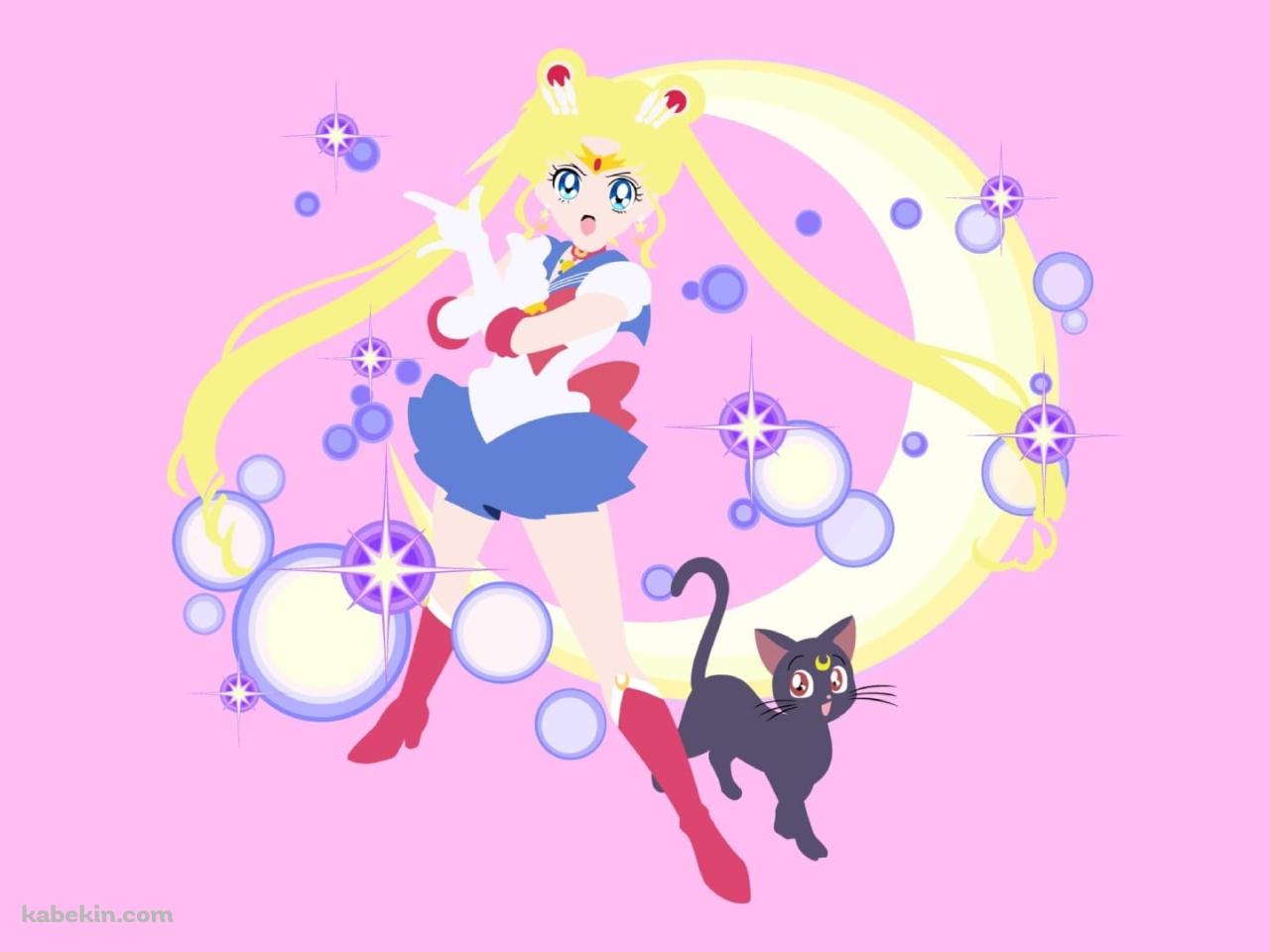 セーラームーン / 月野うさぎ / ルナ / ベクターの壁紙(1280px x 960px) 高画質 PC・デスクトップ用
