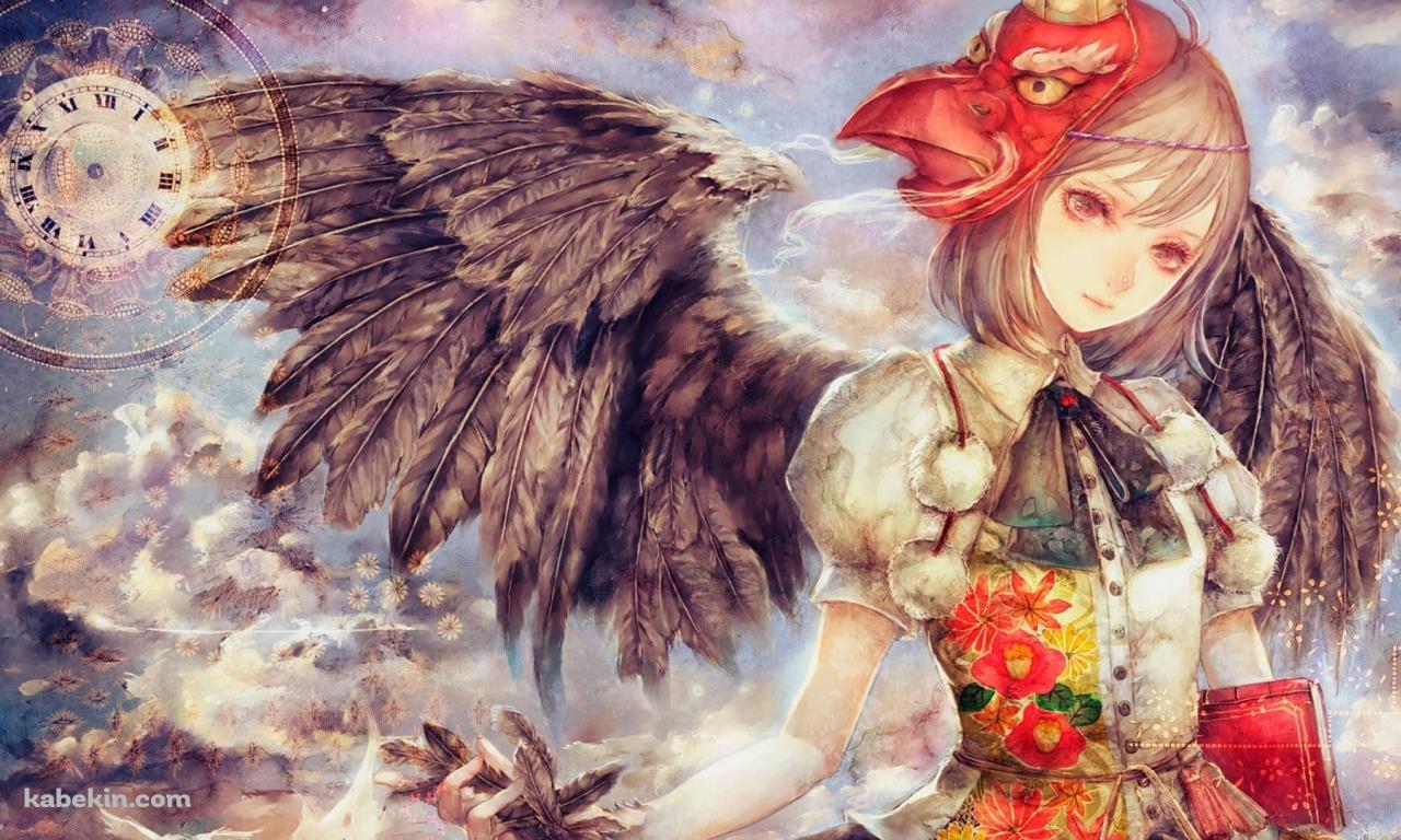 射命丸 文(しゃめいまるあや) / 鴉天狗 / 新聞記者（ブン屋） / 東方Projectの壁紙(1280px x 768px) 高画質 PC・デスクトップ用