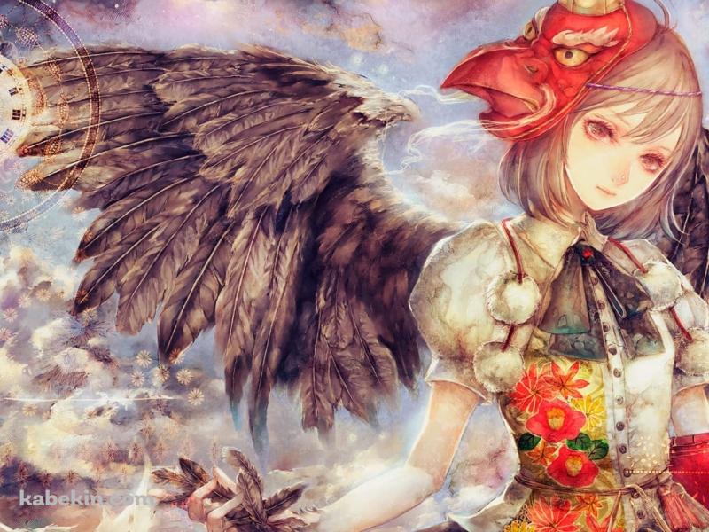 射命丸 文(しゃめいまるあや) / 鴉天狗 / 新聞記者（ブン屋） / 東方Projectの壁紙(800px x 600px) 高画質 PC・デスクトップ用