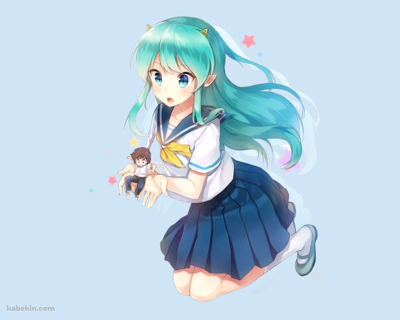 うる星やつら / ラムちゃん / 諸星あたる / ファンアート / かわいい / セーラー服の壁紙(1280px x 1024px) 高画質 PC・デスクトップ用