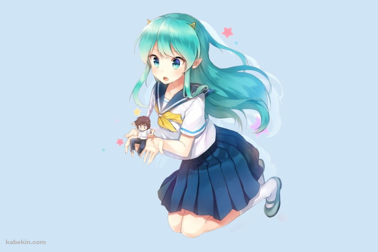 うる星やつら / ラムちゃん / 諸星あたる / ファンアート / かわいい / セーラー服の壁紙(1440px x 960px) 高画質 PC・デスクトップ用