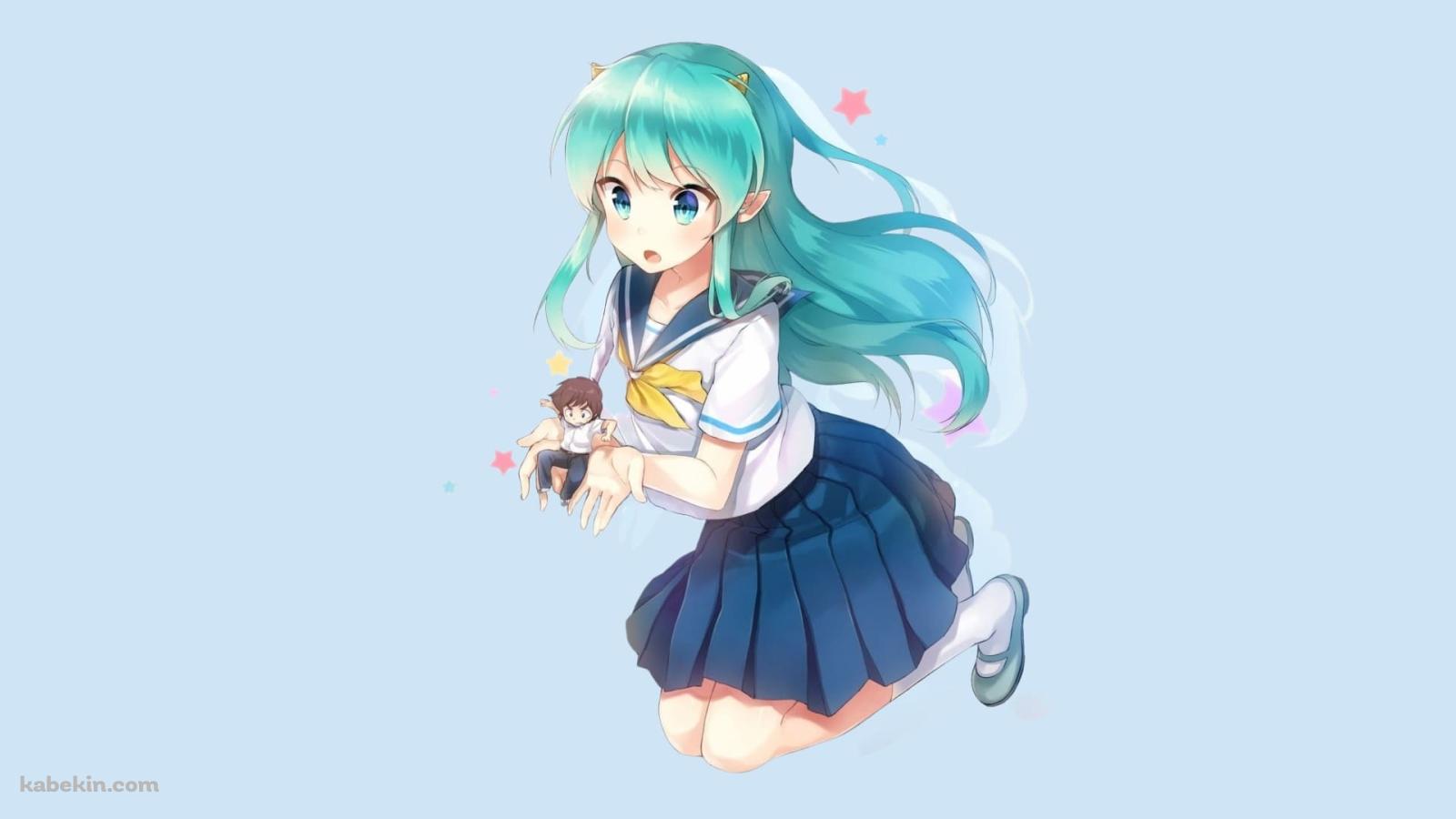 うる星やつら / ラムちゃん / 諸星あたる / ファンアート / かわいい / セーラー服の壁紙(1600px x 900px) 高画質 PC・デスクトップ用