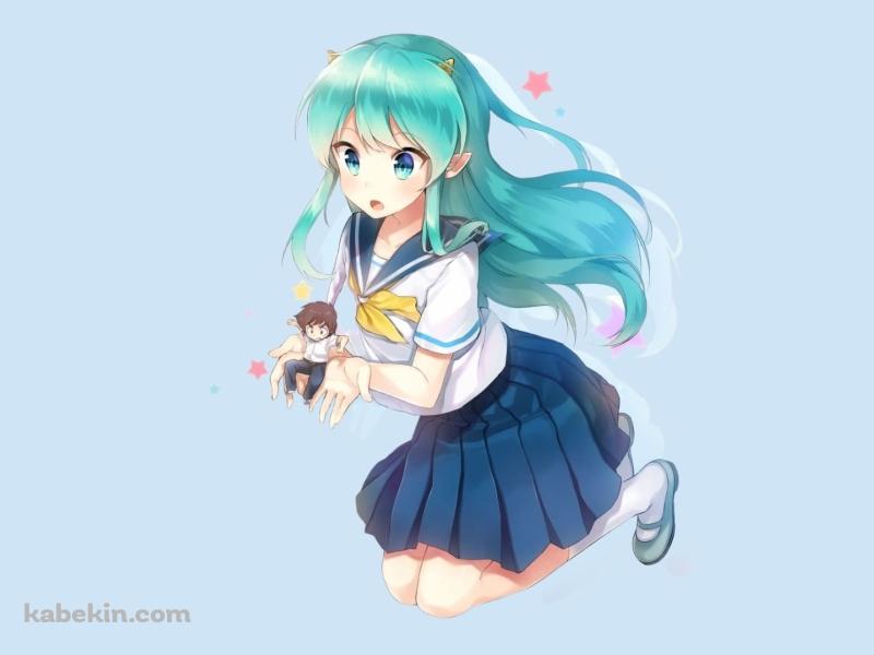 うる星やつら / ラムちゃん / 諸星あたる / ファンアート / かわいい / セーラー服の壁紙(800px x 600px) 高画質 PC・デスクトップ用