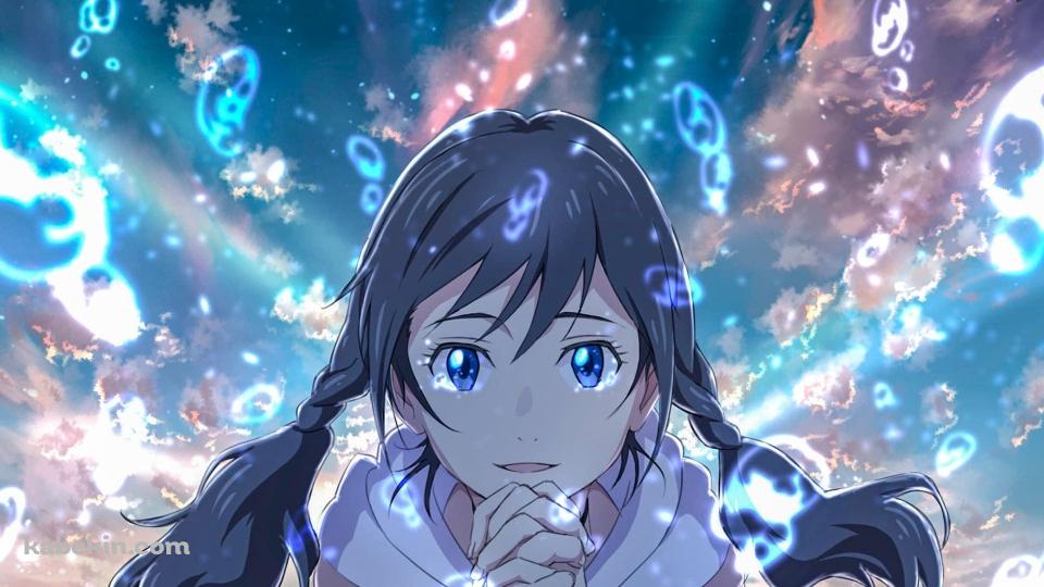 お祈りをする天野陽菜(あまの ひな) / 100％の晴れ女 / 天気の子の壁紙(960px x 540px) 高画質 PC・デスクトップ用