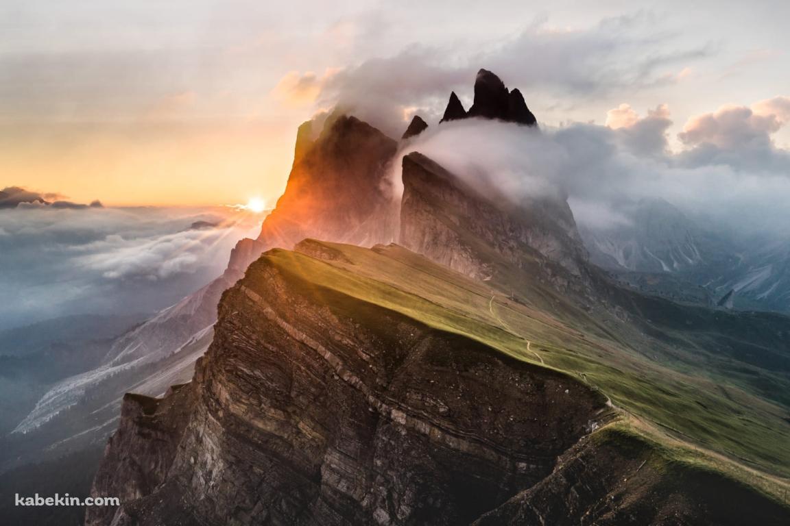 綺麗なドロミティ山地 / イタリアの壁紙(1152px x 768px) 高画質 PC・デスクトップ用