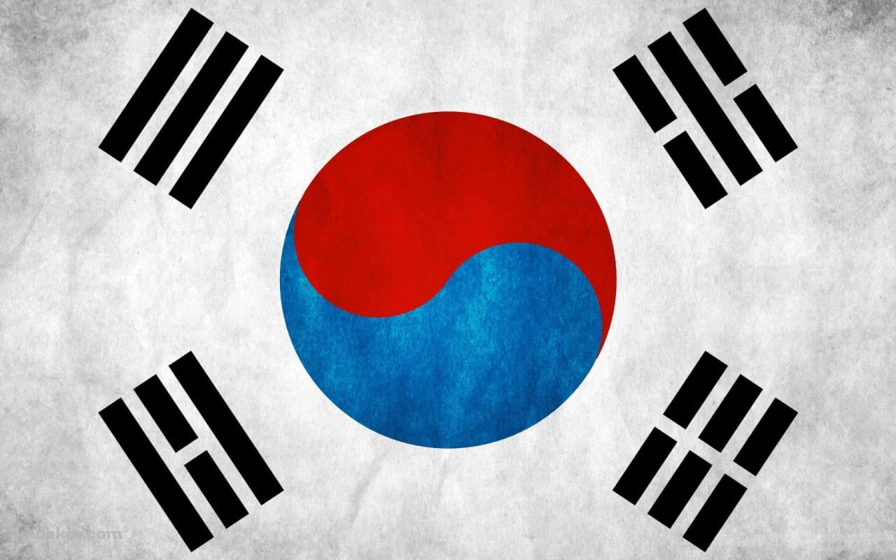 かっこいい韓国の国旗の壁紙(1280px x 800px) 高画質 PC・デスクトップ用