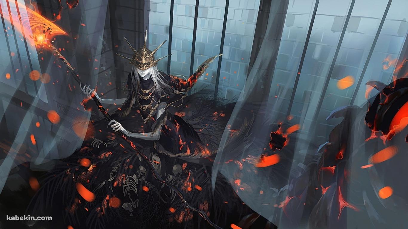 陰の太陽グウィンドリン / ダークソウルの壁紙(1366px x 768px) 高画質 PC・デスクトップ用